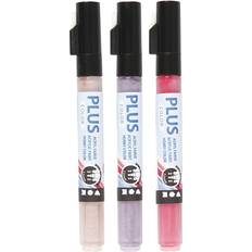 Plus Color Acrylic Paint Pink & Purple Shades Markers 1.2mm 3-pack