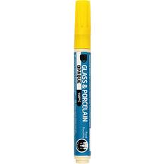 Gule Glass- & porselenspenner Creotime Glass & Porcelain Pens Opaque Yellow 2-4mm