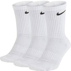 Polyester - Women Underwear NIKE Everyday Cushioned Training Crew Socks 3-pack Unisex - White/Black