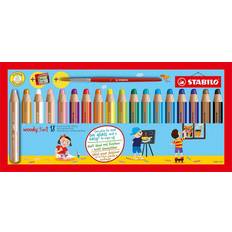 Crayons de Couleur Stabilo Woody 3 in 1 Multi Talented Coloured Pencils 18-pack