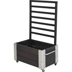 Plus blomsterkasse med hjul Plus Cubic Flower Box with Trellis Plantekasse