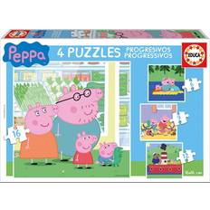 Gurli gris puslespil Educa 4 in 1 Peppa Pig 43 Pieces