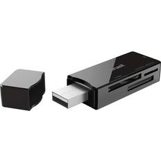 Negro Lectores de Tarjetas de Memoria Trust nanga usb 2.0 cardreader