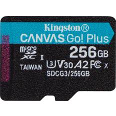 Kingston 256 GB Memory Cards Kingston Canvas Go! Plus microSDXC Class 10 UHS-I U3 V30 A2 170/90MB/s 256GB