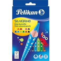 Pelikan Silverino Thick Coloured Pencils 12-pack