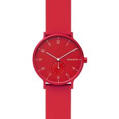 Skagen en Silicone Rouge