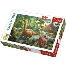 Trefl Puzzle Classici Trefl 60 Elementi, per Bambini dai 4 Anni Puzzle, Colore Il Cammino dei Dinosauri, Weg der Dinosaurier, 17319