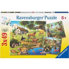 Puzzles Ravensburger Forest Zoo & Pets Puzzle 3x49 Pieces