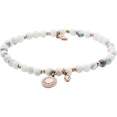 Fossil Armbänder Fossil Howlite Bracelet - Rose Gold/White