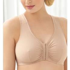 Glamorise Front Close T-Back Comfort Bra - Skin