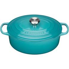 Le creuset 6.3 Le Creuset Caribbean Signature Cast Iron Oval med låg