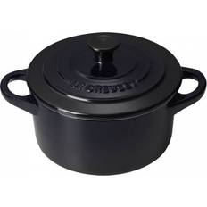 Spülmaschinenfest Minitöpfe Le Creuset Black mit Klappe 0.25 L 10 cm