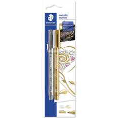 Staedtler 8323 Metallic Marker Gold & Silver 1-2mm 2-pack