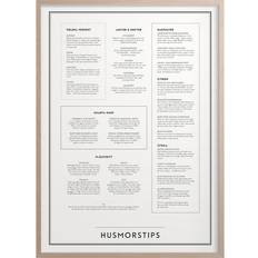 Citat plakat Kunskaps Tavlan Housewife Tips Plakat 30x40cm
