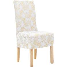 Loose Chair Covers vidaXL 133574 Loose Chair Cover White, Gold