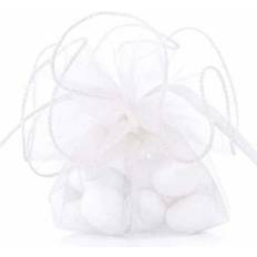Sacchetti Regalo Party Bags Organza Large White 20-pack