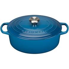 Cookware Le Creuset Marseille Blue Signature Cast Iron Oval with lid 8.9 L