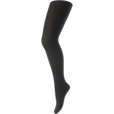 Wool/Cotton Plain Tights - Black (327-08)
