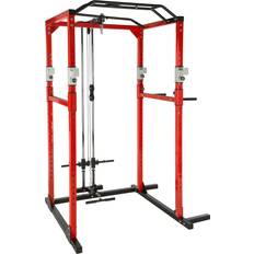 tectake Cage de Musculation, Rack de Musculation, Station de Fitness noir/bleu de