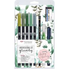 Lápices acuarelables Tombow Watercoloring Set Greenery