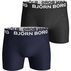 Björn Borg Intimo maschile Björn Borg Solid Cotton Stretch Shorts 2-pack - Blue Depths