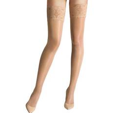 Elastane/Lycra/Spandex Stay-Ups Wolford Satin Touch 20 Stay-Up - Gobi