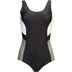 Polyamid Badedrakter Lykke R Swimsuit - Black/Green/White