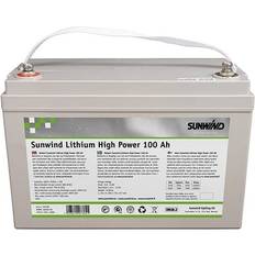 Batterier 100ah batterier och laddbart Sunwind Lithium High Power 100Ah