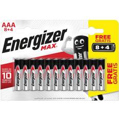 Batteries et Chargeurs Energizer Piles AAA Alcaline, zinc dioxyde de manganèse 1.5V