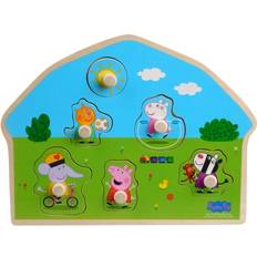 Knottepuslespill Barbo Toys Peppa Pig Knob Puzzle 6 Pieces