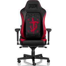 Noblechairs HERO Gaming Chair DOOM Edition, keinonahkaverhoiltu pelituoli, musta/punainen
