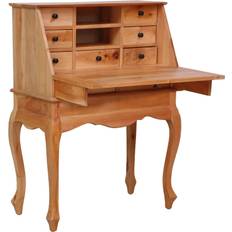 vidaXL Secrétaire 78x42x103 cm Bois d'acajou Massif Marron Bureau d'écriture 42x78cm