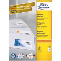 Etiketten Avery Multipurpose General-use Labels 100Sheets 7x5.08cm