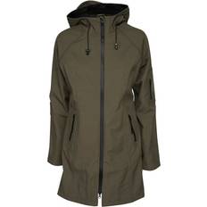 Damen - Elastan/Lycra/Spandex Regenjacken & Regenmäntel Ilse Jacobsen 3/4 Raincoat - Army