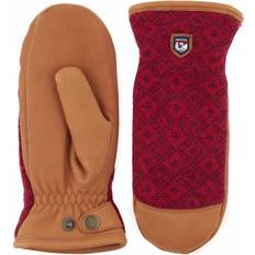 Women - Wool Mittens Hestra Ludvika Mittens - Red/Cork