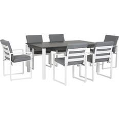 Beliani Pancole Juego de comedor de patio, 1 Mesa incl. 6 Sillas