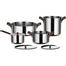 Stainless Steel Cookware Sets Alessi Edo Cookware Set with lid 7 Parts