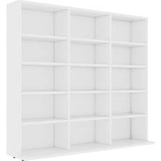 Gris Étagères à livres vidaXL CD Cabinet Étagère à livres 89.4cm