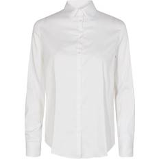 Mos Mosh Overhemden Mos Mosh Blouse Met Stretch - Wit