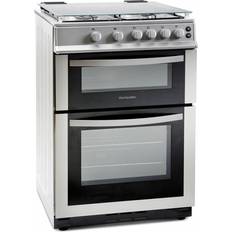 Black gas 60cm cooker Montpellier MDG600LS Black, White, Silver