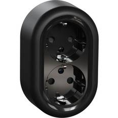 Schneider Electric Renova Pistorasia 2-osainen Ruuviliittimillä Pinta-asennus Musta