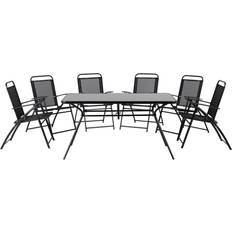 Rettangolare Set da pranzo per patio Beliani Livo M Set da pranzo per patio, 1 Tavolo incluso 6 Sedie