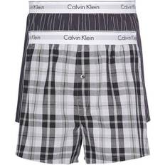 Boxer clásico - Hombre Ropa interior de hombre Calvin Klein Modern Cotton Slim Fit Boxer 2-pack - Ryan Stripe D Well/Hickory Plaid B