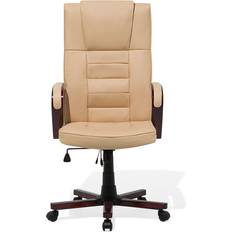 Beige sedie da ufficio Beliani Diamond Office Chair 114cm