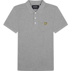 Gris - Homme Polos Lyle & Scott Plain Polo Shirt - Mid Grey Marl