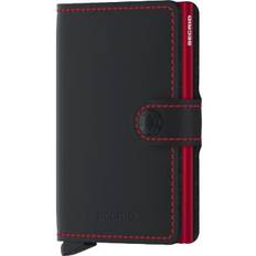 Aluminium Portefeuilles et Porte-clés Secrid Miniwallet MM Matte Black Red