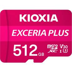 512 Go Cartes mémoire Kioxia Exceria Plus MicroSDXC 512 Go UHS-I V30 Classe 10 Adaptateur SD