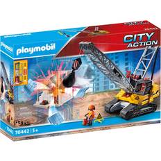 Playmobil byggeplads Playmobil City Action Cable Excavator with Building Section 70442