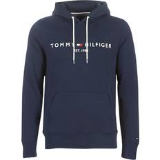 Tommy Hilfiger Logo Drawstring Hoodie - Sky Captain