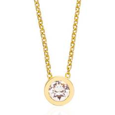 Blomdahl Transparent Halsband Blomdahl Grand Bezel Necklace - Gold/Transparent